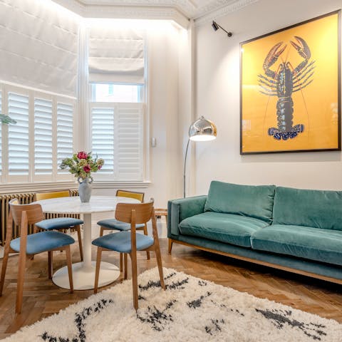 Unwind amid the chic decor of this attractive studio apartment