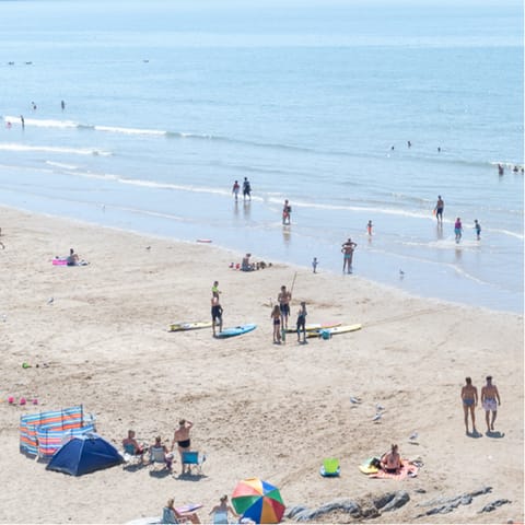 Walk down to the Blue Flag beach in Shanklin, just fourteen minutes away