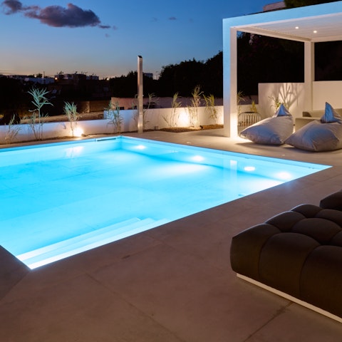 Relax in the private pool and take in the views