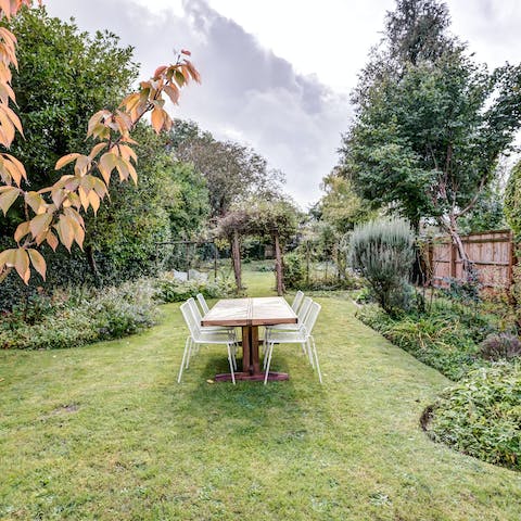 Enjoy alfresco meals in the generous gardens