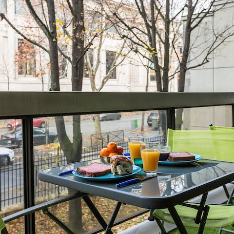 Balcony with seating for alfresco drinks