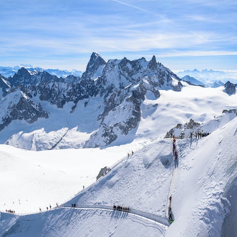 Enjoy a day on the slopes – Le Prarion ski lift is just a five-minute drive away