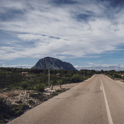 Adventure around the Parc Natural del Montgó, located just a short drive from the home