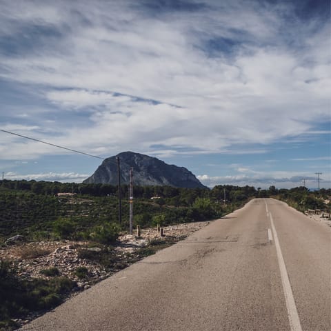 Adventure around the Parc Natural del Montgó, located just a short drive from the home