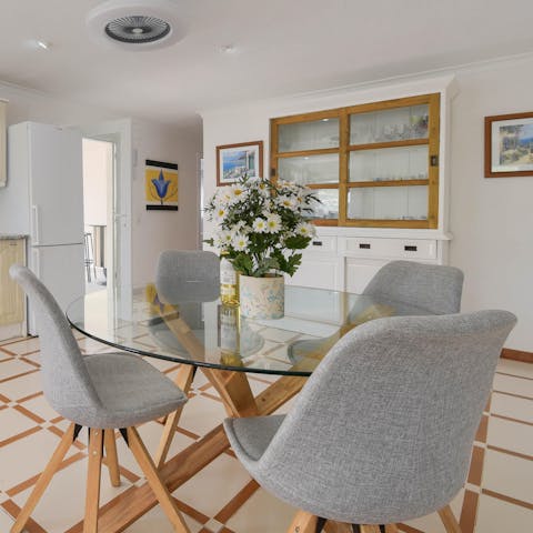 Cook up your family favourites and tuck in together around the dining table