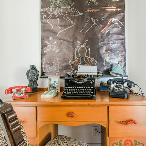 Explore the character-filled home's vintage treasures