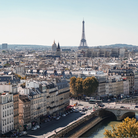 Explore Paris's many attractions within walking distance of this apartment