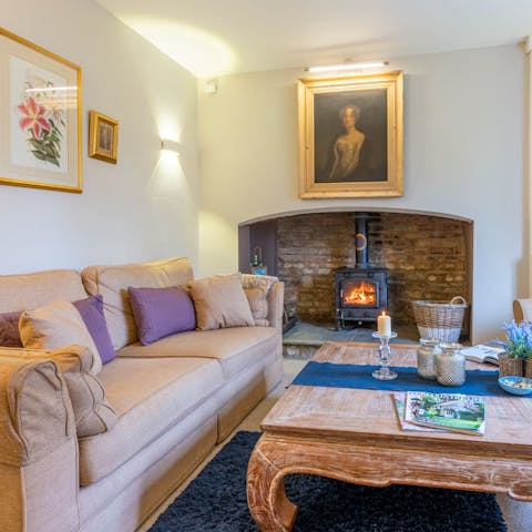 Enjoy a cosy night in front of the wood burner with loved ones