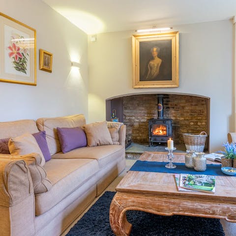 Enjoy a cosy night in front of the wood burner with loved ones