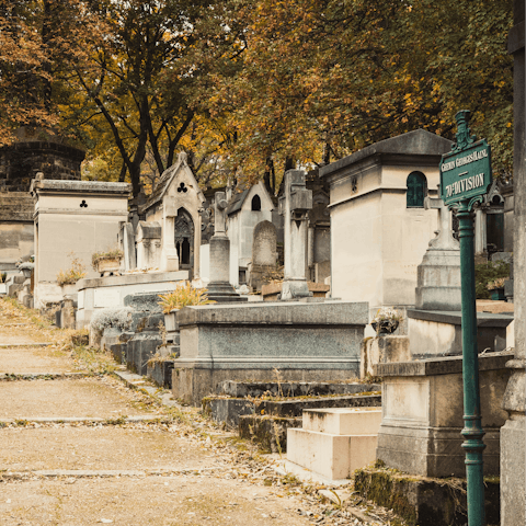 Walk a few minutes to Cimitière du Père-Lachaise