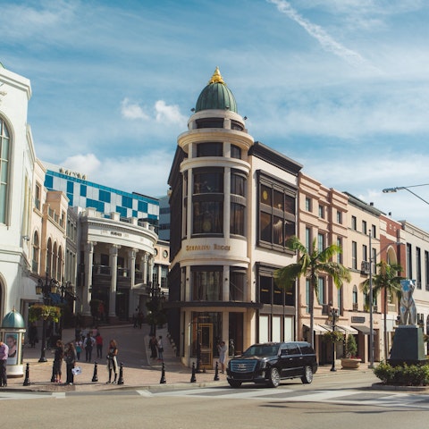 Go celeb spotting along nearby Rodeo Drive