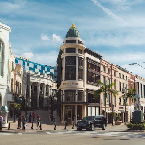 Go celeb spotting along nearby Rodeo Drive