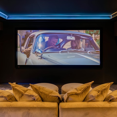 Gather in the cinema room for a laid-back movie night