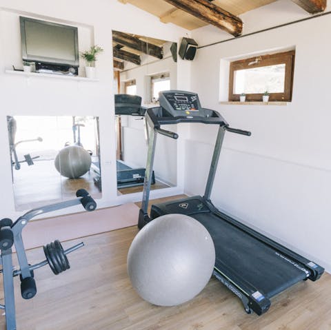 Work off that rich Italian food in the gym