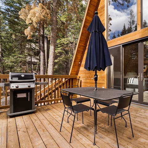 While away the evenings on the deck, basking in the mountain air and firing up the barbecue