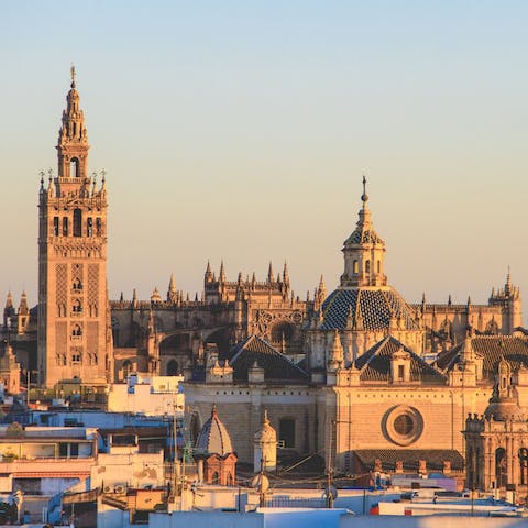 Visit the stunning Seville Cathedral, viewable from this home
