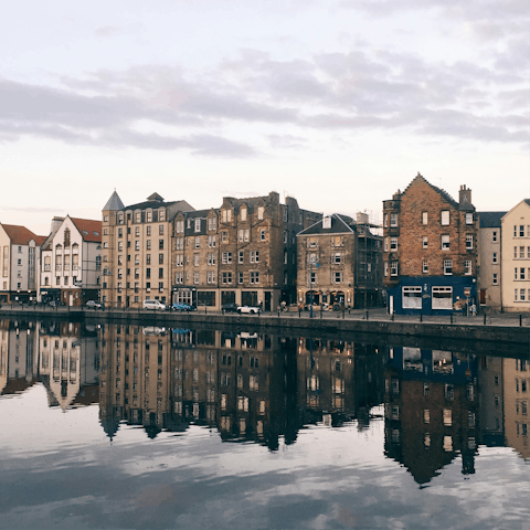 Begin your stay with a waterfront stroll in Leith