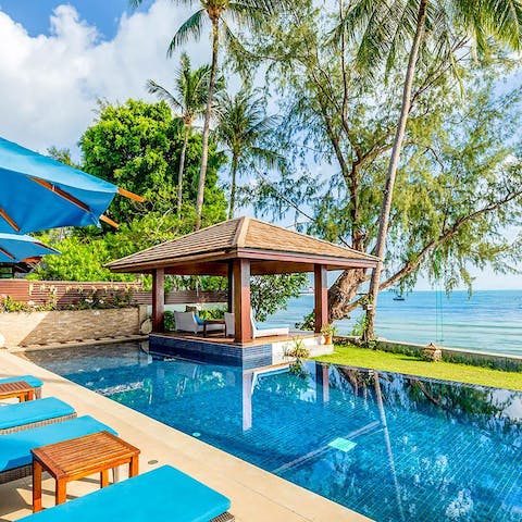 Take a refreshing dip in the private infinity swimming pool