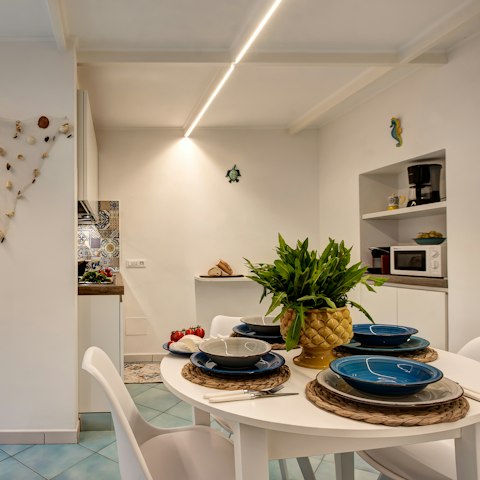 Cook the freshest seafood in the convenient kitchenette
