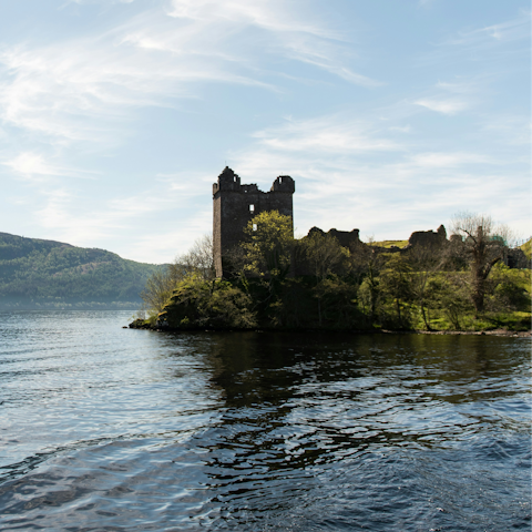 Explore Urquhart Castle on the shore of Loch Ness