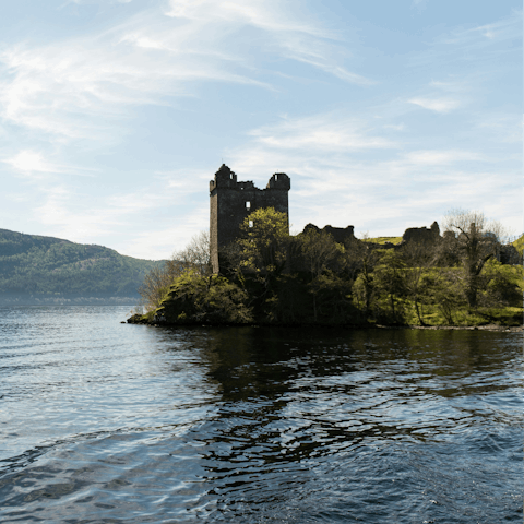 Explore Urquhart Castle on the shore of Loch Ness