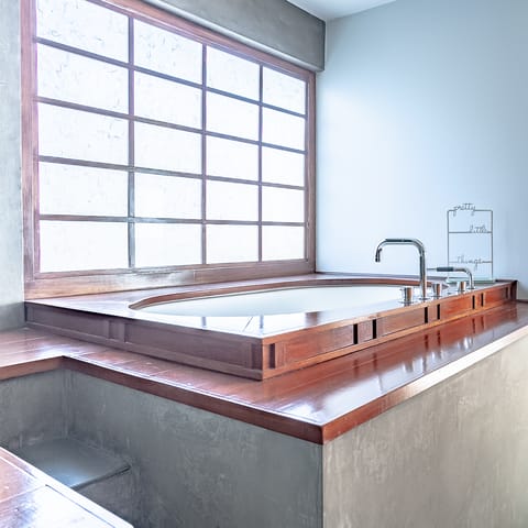 Sit back and relax in the Jacuzzi bathtub in the master ensuite