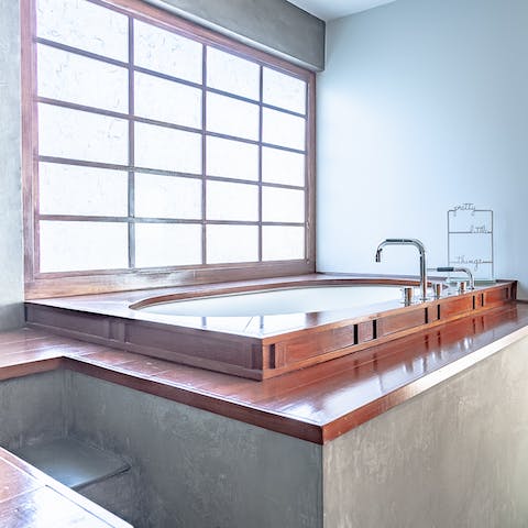 Sit back and relax in the Jacuzzi bathtub in the master ensuite