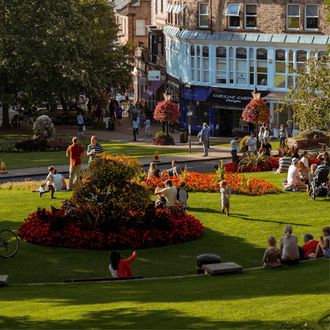 Enjoy the sunny days on the many green spaces