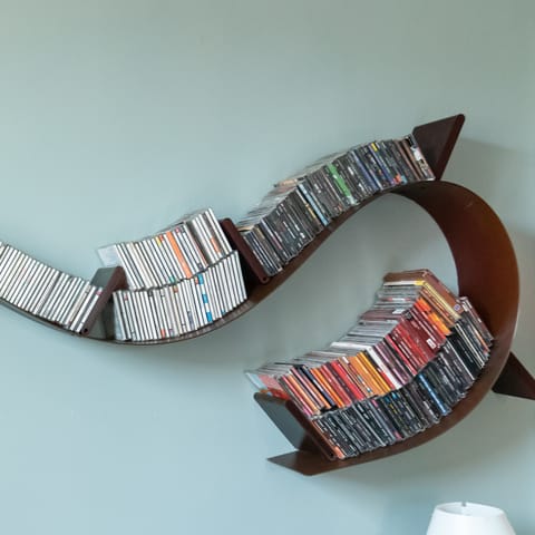 The loopy CD shelf