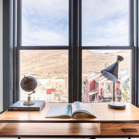 Stay on top of work at this quiet workspace