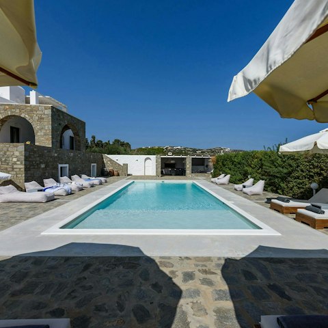 Swim a couple of gentle laps in the private pool
