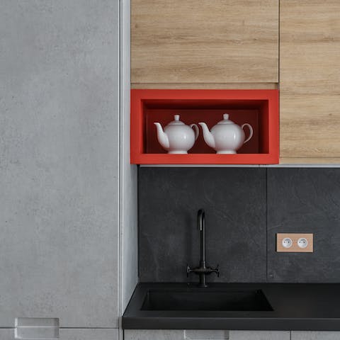 Colour blocks in the kitchen