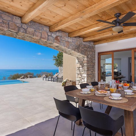 Start the morning right with breakfast on the terrace