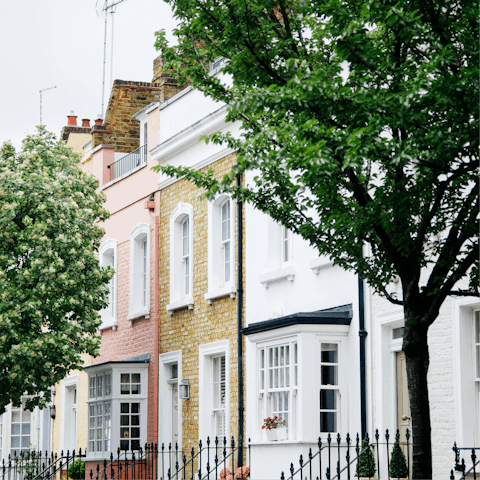 Explore affluent Chelsea after lunching on the King's Road, two minutes away