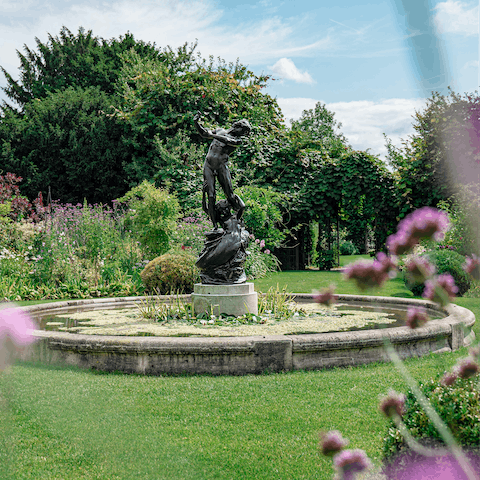 Enjoy a brisk morning stroll around Regent's Park, a ten-minute walk away