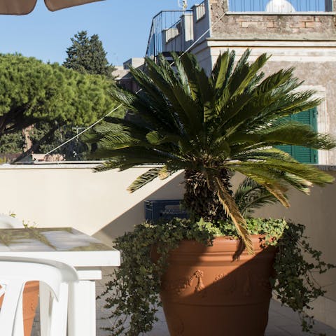 Catch some rays on the large, sunny terrace