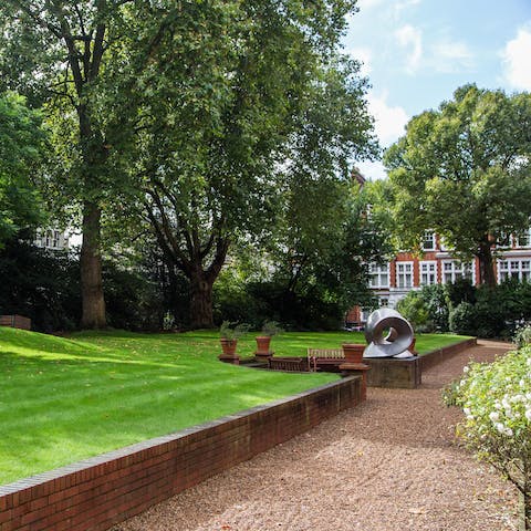 Enjoy a breath of fresh air in the communal garden