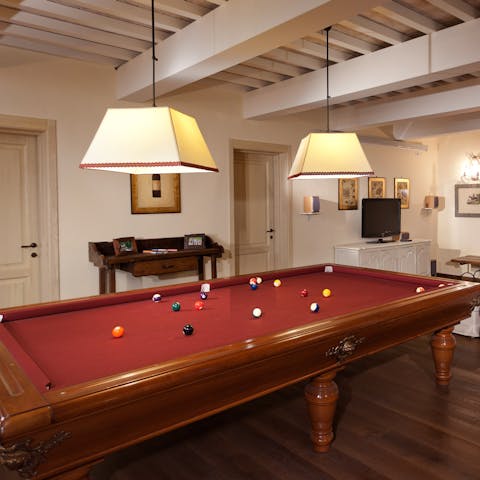 Challenge everyone to a pool tournament