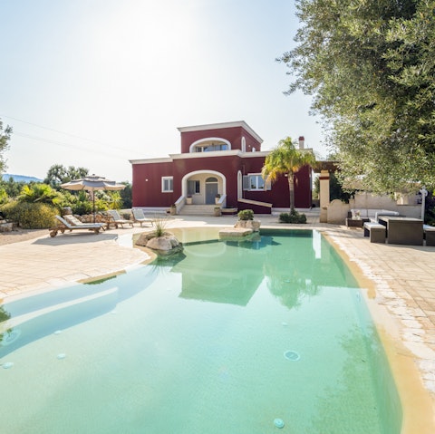 Beat the Puglian heat with a refreshing dip in the private pool