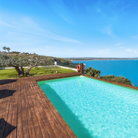 Dive in to the private views with panoramic views of Sicily's east coast