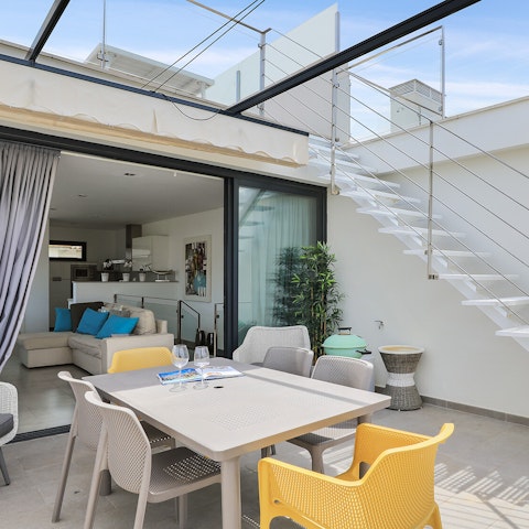 Enjoy continental breakfasts on your balcony