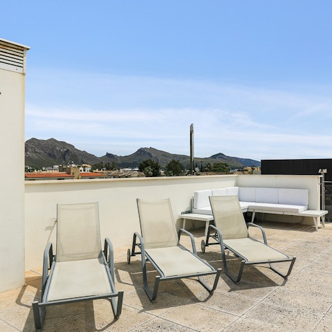 Top up your tan on the private sun terrace