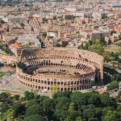Stroll just ten-minutes up the road to the Colosseum