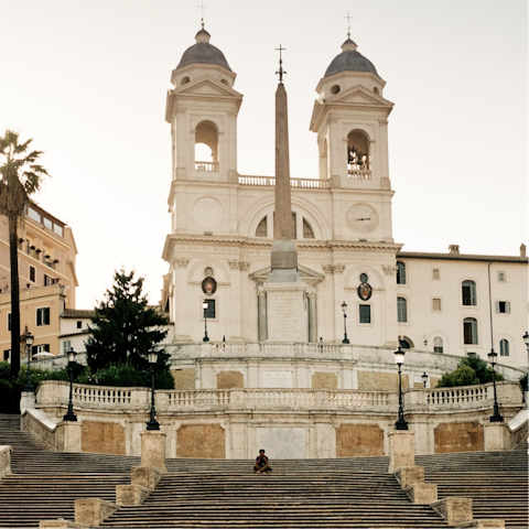 Visit the iconic Spanish Steps – it’s in easy walking distance