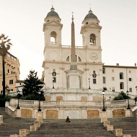 Visit the iconic Spanish Steps – it’s in easy walking distance