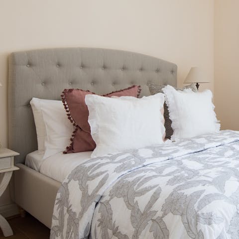 Inviting and luxurious bedding