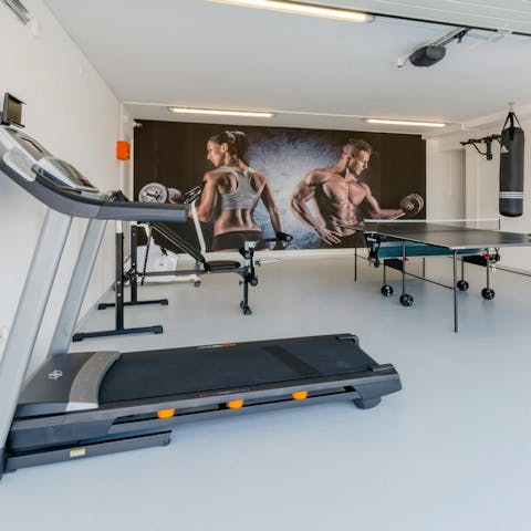 Feel energised after a workout in the home gym