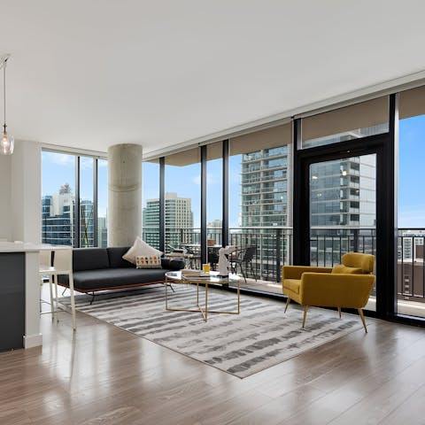 Wind down and admire the views from the living room
