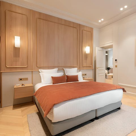 Wake up feeling rested and ready to walk to the Louvre