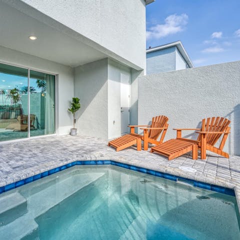 Cool off in the private plunge pool